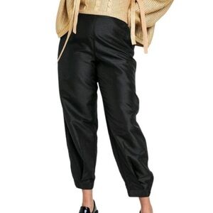 Like New Kika Vargas Target Pull-On Scallop Trim Button Ankle Joggers Black 1X